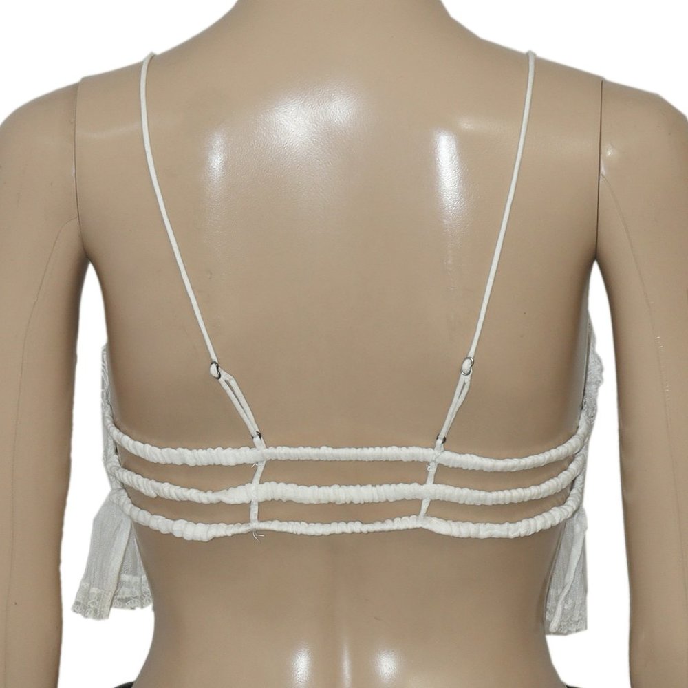 Free People Azami Backless Bralette Ruffle Brami Top L - Picture 6 of 6